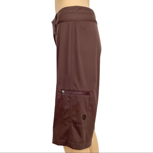Lululemon Brown Outdoor Long Short Women Size 4 - Picture 4 of 15